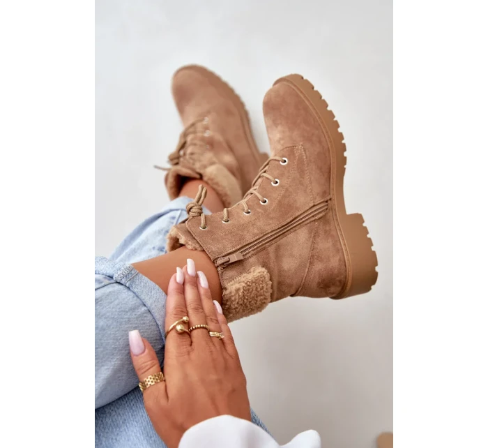 Dámske zateplené členkové topánky Workery Zippered Brown Mivael Dámske zateplené členkové topánky Workery Zippered Brown Mivael