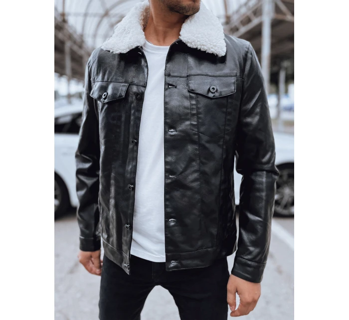 Pánská kožená bunda černá Dstreet model 21978785 - FashionStreet