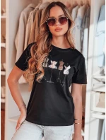 Dámske tričko s potlačou MANETEE black FashionStreet RY2729
