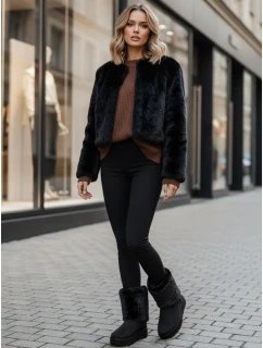 Dámske čierne semišové snežnice FashionStreet ZY1279