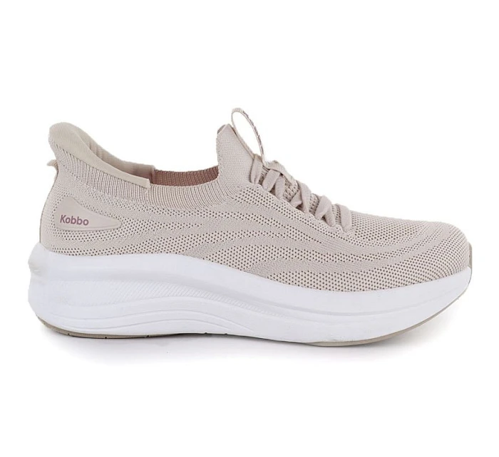 Dámska športová obuv na platforme beige Kobbo Vinceza 102421