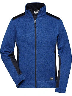 Daiber JN 861 Dámska pracovná pletená fleecová bunda – Strong 02.0861 royal melange/navy