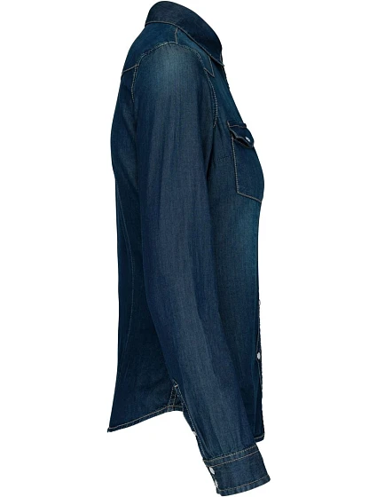 K Denim halenka s dlouhým rukávem 20.K blue model 22509896 - Kariban K Denim halenka s dlouhým rukávem 20.K blue model 22509896 - Kariban