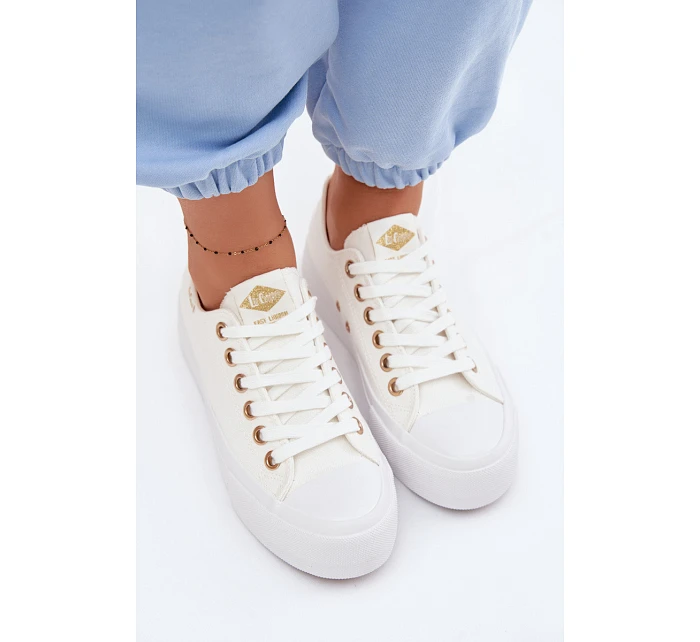Dámské tenisky na platformě Lee Cooper LCW-26-31-4369 Bílé