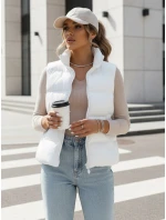 Dámská prošívaná vesta bílá Dstreet model 21970430 - FashionStreet