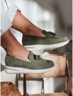 Dámske mokasíny na ľahkom podpätku MOCCKO green FashionStreet ZY0716