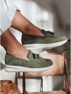 Dámske mokasíny na ľahkom podpätku MOCCKO green FashionStreet ZY0716