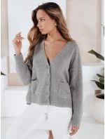 Dámský kardigan šedý model 21990987 - Dstreet Dámský kardigan šedý model 21990987 - Dstreet