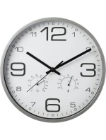 NÁSTENNÉ HODINY 30 CM S TEPLOMEROM BIELE