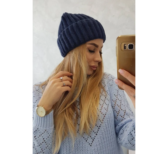 Čepice s Magda navy blue model 18751331 - K-Fashion Čepice s Magda navy blue model 18751331 - K-Fashion
