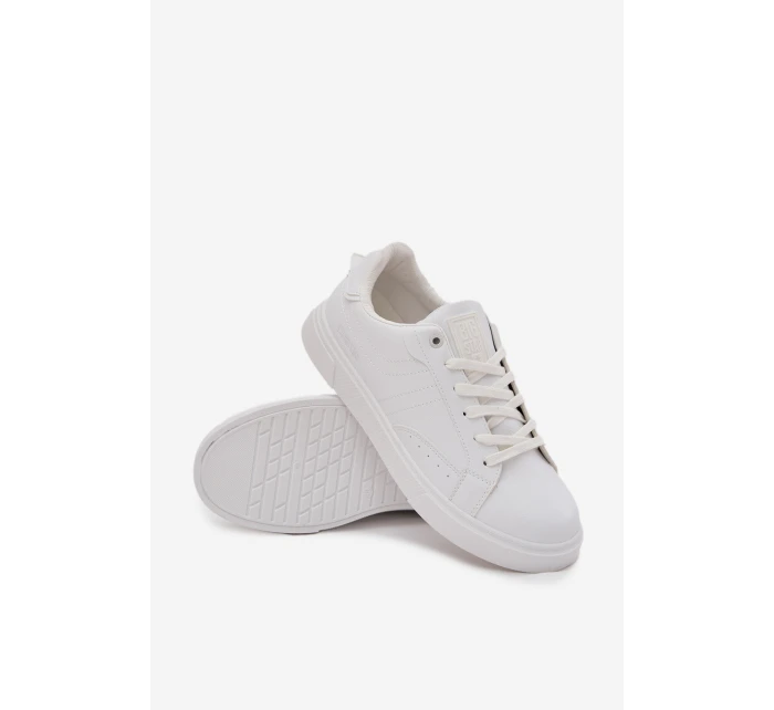 Trampki Sneakersy Męskie Z Eko Skóry Big Star OO174118 Białe