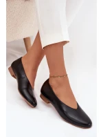 Dámské baleríny z eko kůže na ploché podrážce Černé model 21710667 - Boto