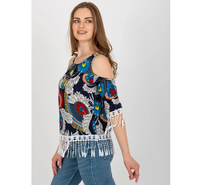 Bluzka AT BZ model 18605196 granatowy - FPrice Bluzka AT BZ model 18605196 granatowy - FPrice