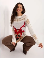 Sweter MI SW model 21791138 ecru - FPrice Sweter MI SW model 21791138 ecru - FPrice