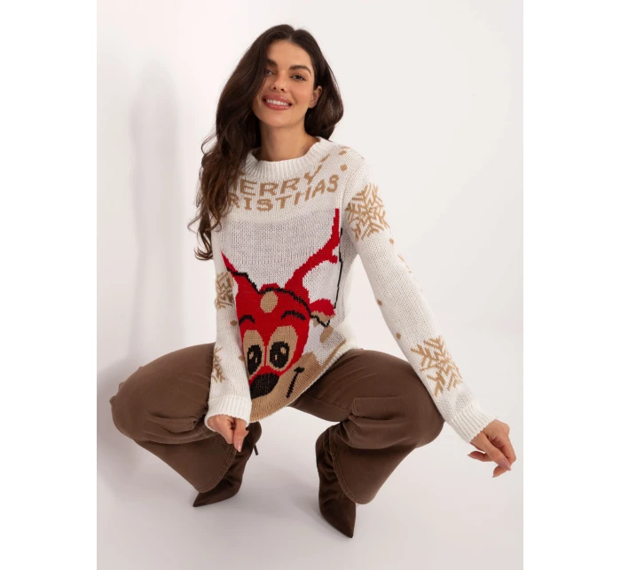 Sweter MI SW model 21791138 ecru - FPrice Sweter MI SW model 21791138 ecru - FPrice