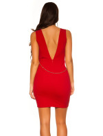 Sexy sheeth dress withi body chain