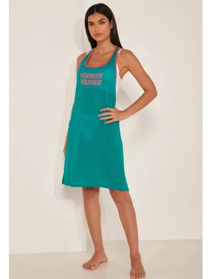 Plážové šaty UW0UW02150-L54 zelená - Tommy Hilfiger Plážové šaty UW0UW02150-L54 zelená - Tommy Hilfiger