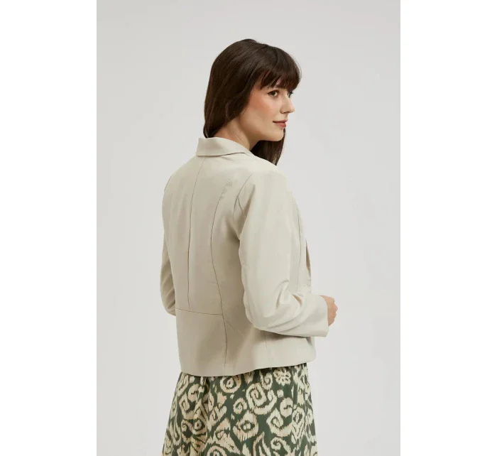 Dámska bunda L-MR-4310L Light beige - MOODO