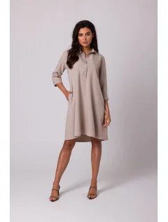 Dámské šaty model 20826085 béžová  BeWear - Moe