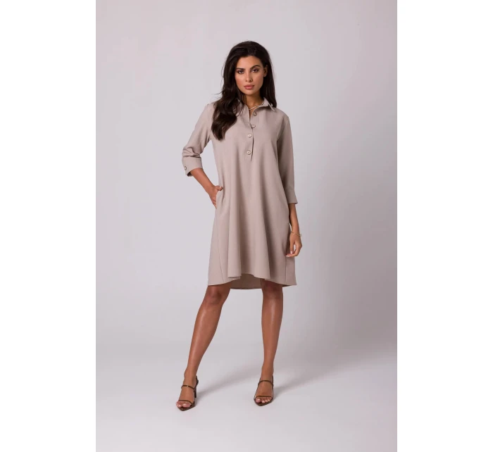 Dámské šaty model 20826085 béžová  BeWear - Moe