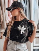 Dámské tričko oversize s 3D efektem černé Dstreet model 21983074 - FashionStreet