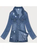 Svetlomodrá dlhá džínsová bunda (GD8728-LK) Svetlomodrá dlhá džínsová bunda (GD8728-LK)