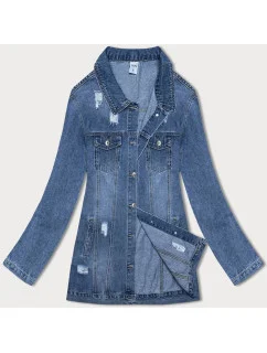 Svetlomodrá dlhá džínsová bunda (GD8728-LK)