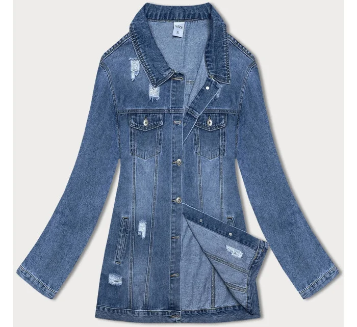 Svetlomodrá dlhá džínsová bunda (GD8728-LK) Svetlomodrá dlhá džínsová bunda (GD8728-LK)