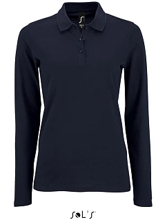 SOL'S Perfect LSL Women Dámske piqué polo s dlhým rukávom 25.2083 francúzska námornícka modrá