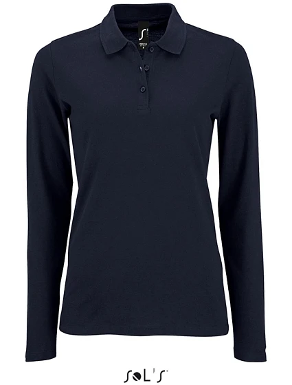 SOL'S Perfect LSL Women Dámske piqué polo s dlhým rukávom 25.2083 francúzska námornícka modrá