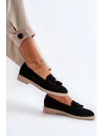 Černé Dámské Semišové Mokasíny Na Ploché Podrážce model 21652477 - Zazoo