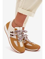 Dámské Tenisky s Ozdobným Šněrováním Žluté Henira