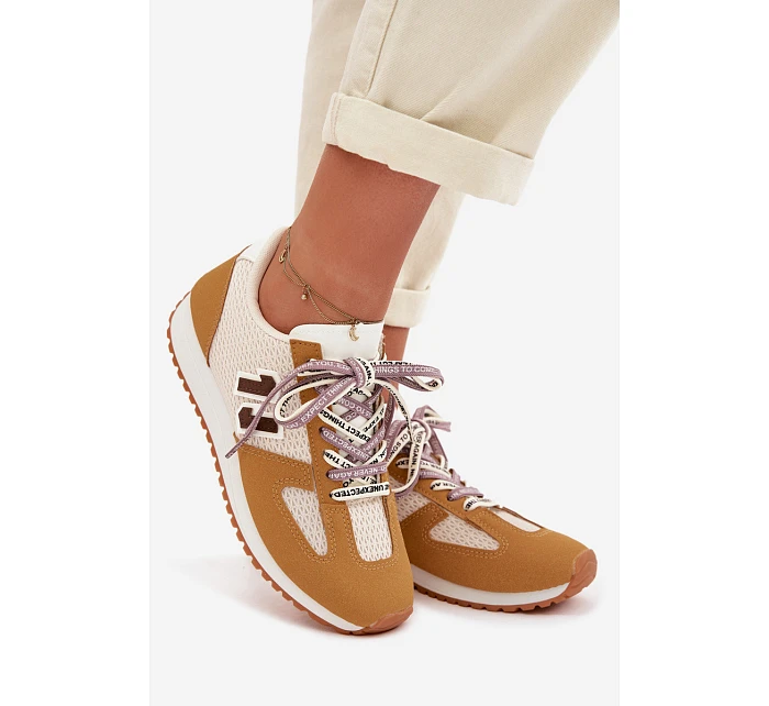 Dámské Tenisky s Ozdobným Šněrováním Žluté Henira