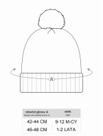 Dievčenská zimná čiapka Yoclub CZZ-0496G-AA20 Grey