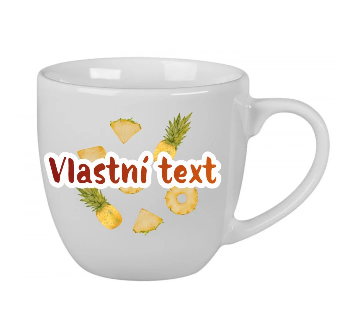 Personalizovaný keramický hrnek 400 ml s ovocem a textem