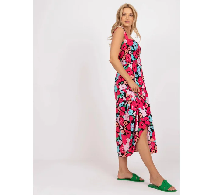 Dámske šaty RO SK 8007 1.03P čierna a ružová - FPrice