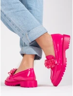 Trendy ružové dámske mokasíny bez podpätku Trendy ružové dámske mokasíny bez podpätku