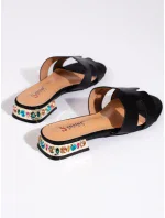 Originálne čierne dámske ponožky na podpätku bez päty Originálne čierne dámske ponožky na podpätku bez päty