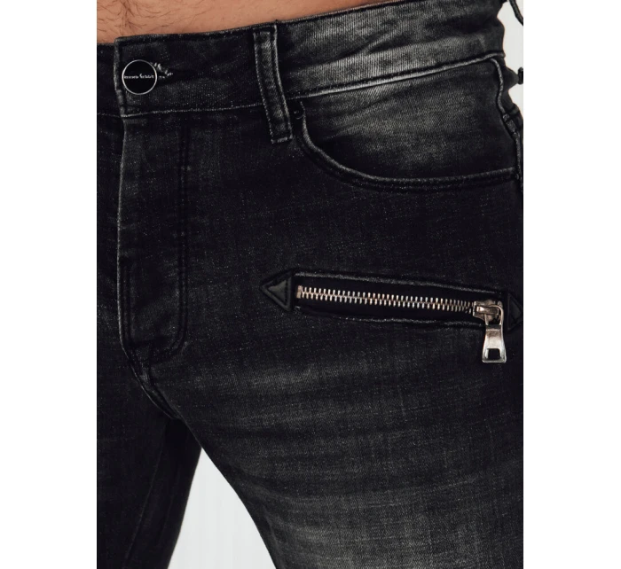 Pánske tmavosivé džínsové nohavice FashionStreet UX4151