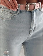 Dámské úzké džínové kalhoty s páskem blue Dstreet model 21984727 - FashionStreet