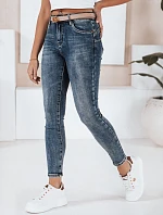 Dámske skinny džínsy námornícka modrá FashionStreet UY2818