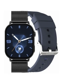 Dámske inteligentné hodinky GRAVITY GT15-12 Navy Blue Silicone Strap + Black Bracelet