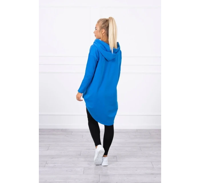 Mikina s kapucňou s dlhým chrbtom nevädza