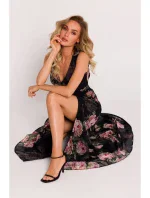 model 19660744 Šifonové maxi šaty s rozparkem na nohou model 1 - Moe