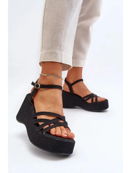 Dámské sandály na platformě  Černá model 21085966 - Inello