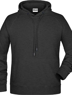 Pánská raglánová mikina s kapucí 02. black heather model 22435131 - Daiber