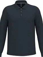 Kariban K 243 Pánske polo tričko s dlhým rukávom z piké 20.K243 tmavomodré