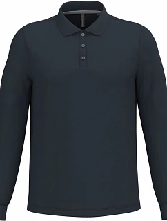 K 243 Pánské piqué polo s dlouhým rukávem model 22507016 navy - Kariban