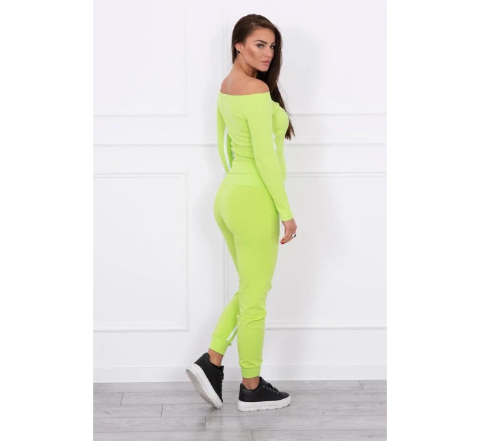 Súprava s dvojitým potrubím zelenej farby