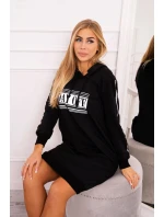 Šaty s reflexnou potlačou čierne